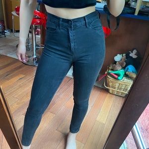 High rise, washed out black, size 25. Super stretch.